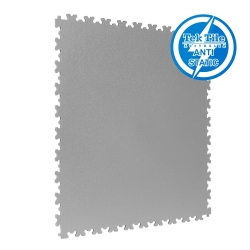 TekTile Antistatic Flooring, Light Grey Finish with Dovetail Interlock - 7mm