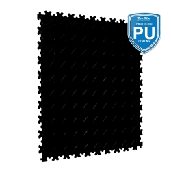 TekTile Chequer Plate Black with Dovetail Interlock - PU Coated - 4mm