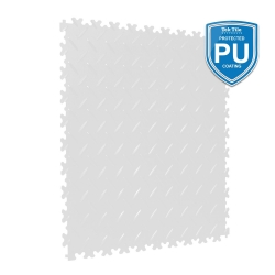 TekTile Chequer Plate White with Dovetail Interlock - PU Coated - 4mm