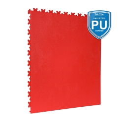 TekTile Textured Red with Excel Hidden Interlock - PU Coated
