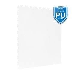 TekTile Textured White with Excel Hidden Interlock - PU Coated (LEAT.WH5P - 5 MM THICK)