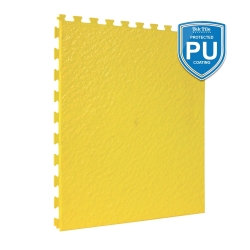 TekTile Textured Yellow with Excel Hidden Interlock - PU Coated - 5mm