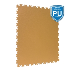 TekTile Textured Beige with Dovetail Interlock - PU Coated (TEXT.BE4P - 4 MM THICK)
