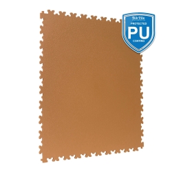 TekTile Textured Tan with Dovetail Interlock - PU Coated - 4mm (TEXT.TN4P - 4 MM THICK)