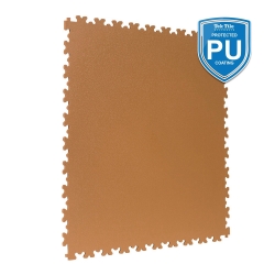 TekTile Textured Tan with Dovetail Interlock - PU Coated - 4mm (TEXT.TN5P - 5 MM THICK)